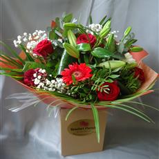 Red &amp; White Hand-tied -Beaufort local delivery only