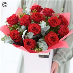Valentine's Red Rose Hand-tied